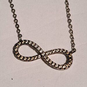 infinity symbol 925 silver necklace